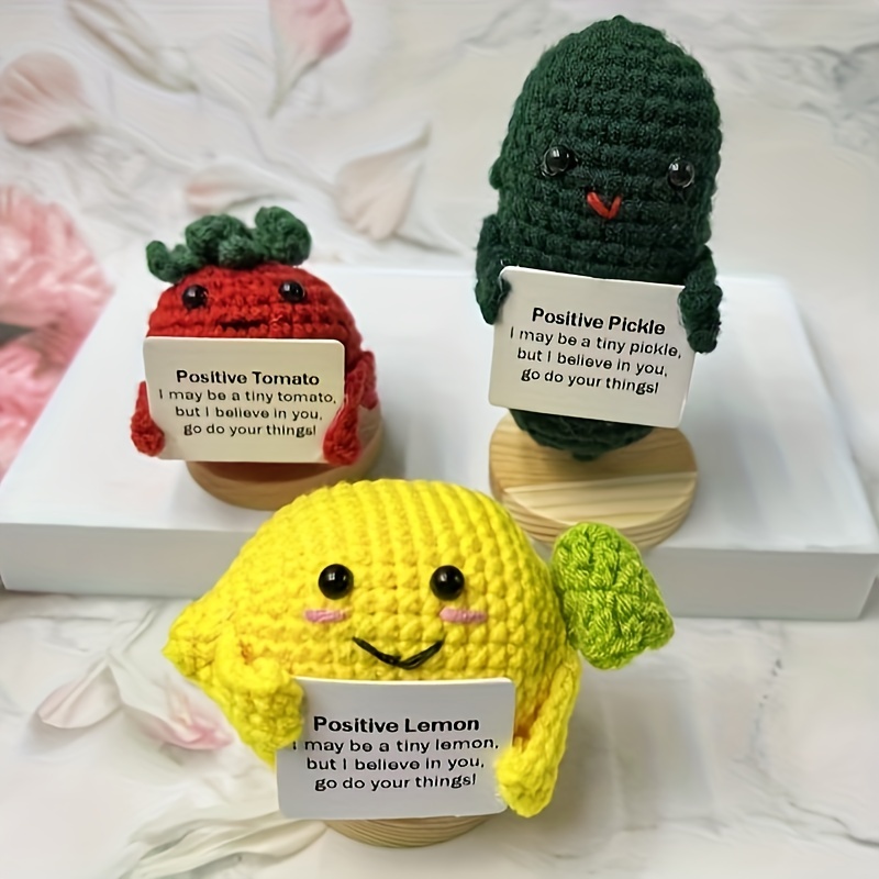 Cute Handmade Wool Crochet Fruit Vegetable Doll Ornaments Yarn Knitting  Christmas Home Decoration Knitting Toy Funny Gifts - AliExpress