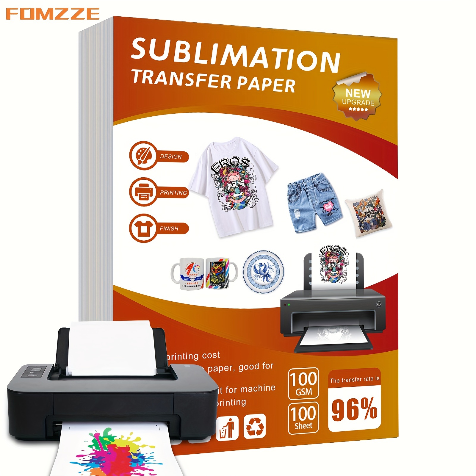 Sublimation Transfer Paper Sheets A4 for InkJet Printers 100 in a