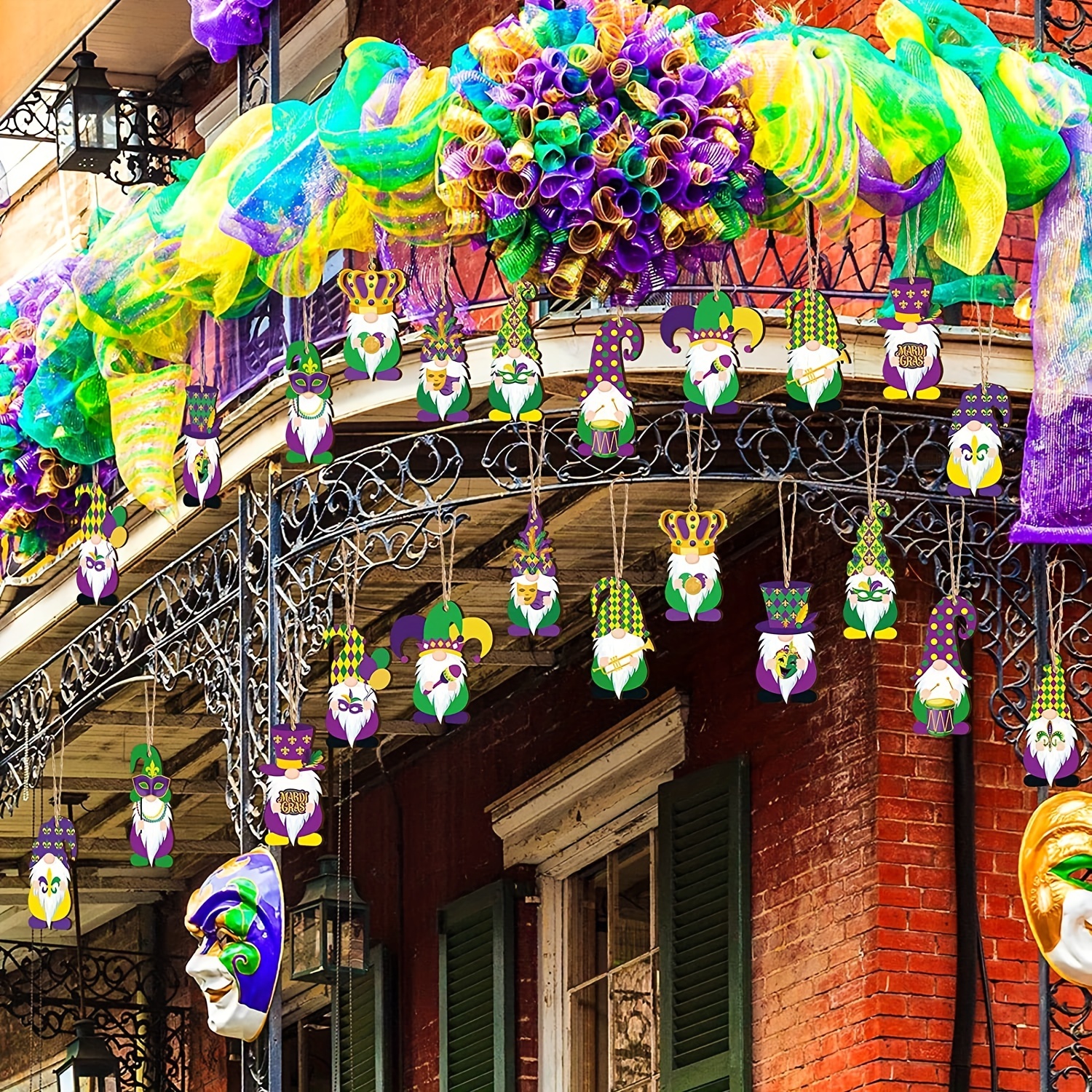Great Choice Products 36 Pcs Mardi Gras Decorations Hanging