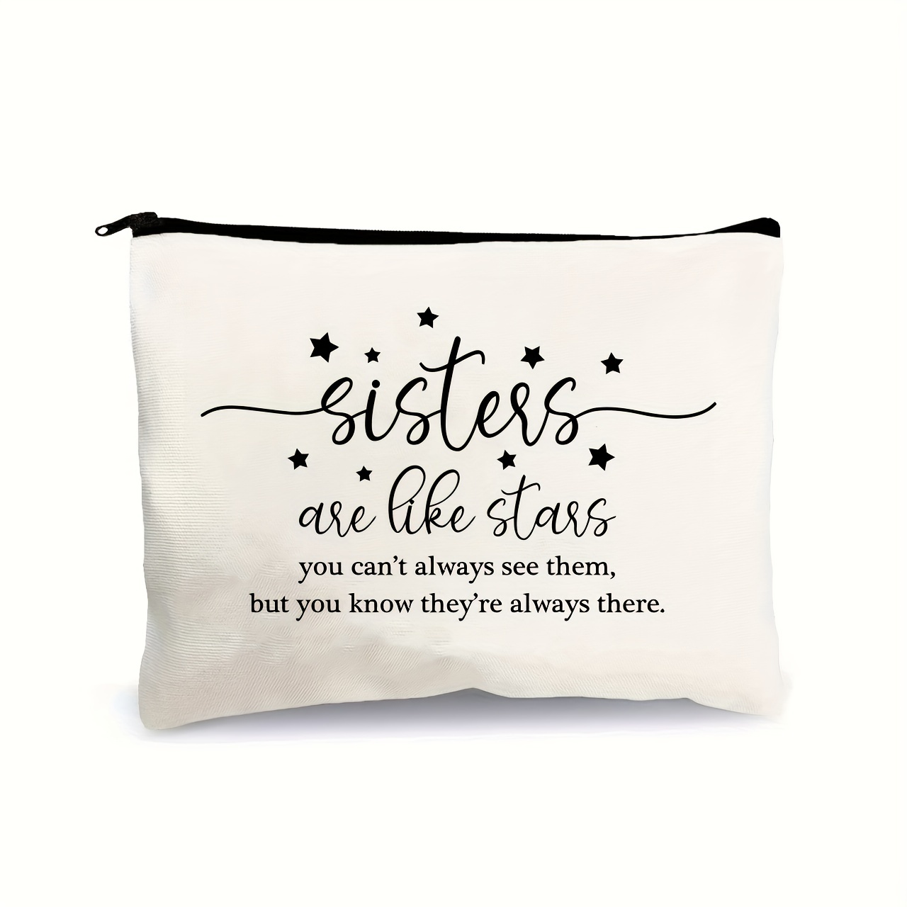 

Sisters Are Like Stars - Perfect Birthday Gift For Big And Little Sisters - Travel Essential Makeup Storage Bag