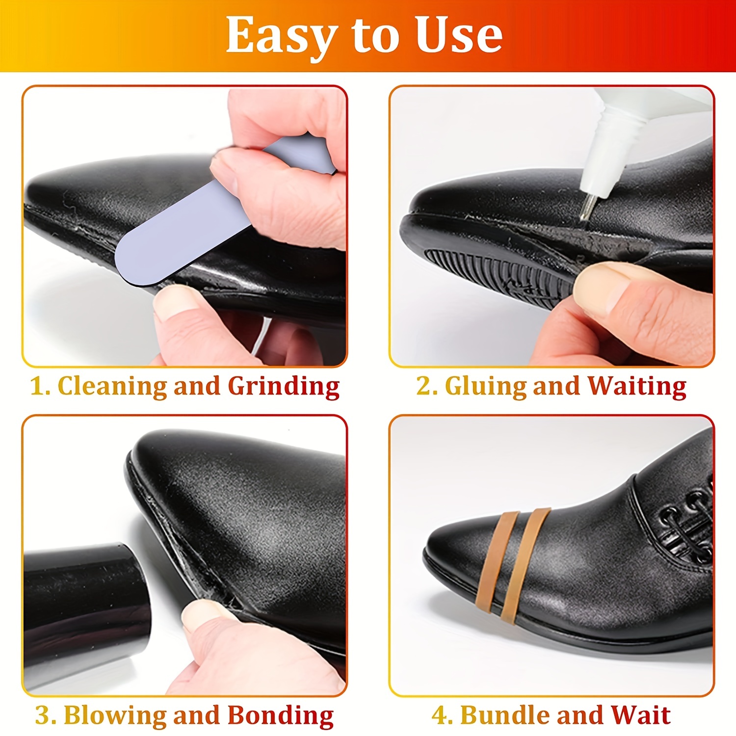 50ml Shoe Glue, Instant Professional Grade Shoe Repair Glue Adhesive,  Waterproof, Fix Soles, Heels, and Leather And Rubber Boots