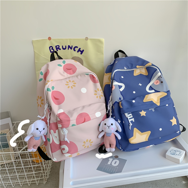 Mochila Niños Kawaii Duck Rabbit Graffiti Bolsa Niños - Temu