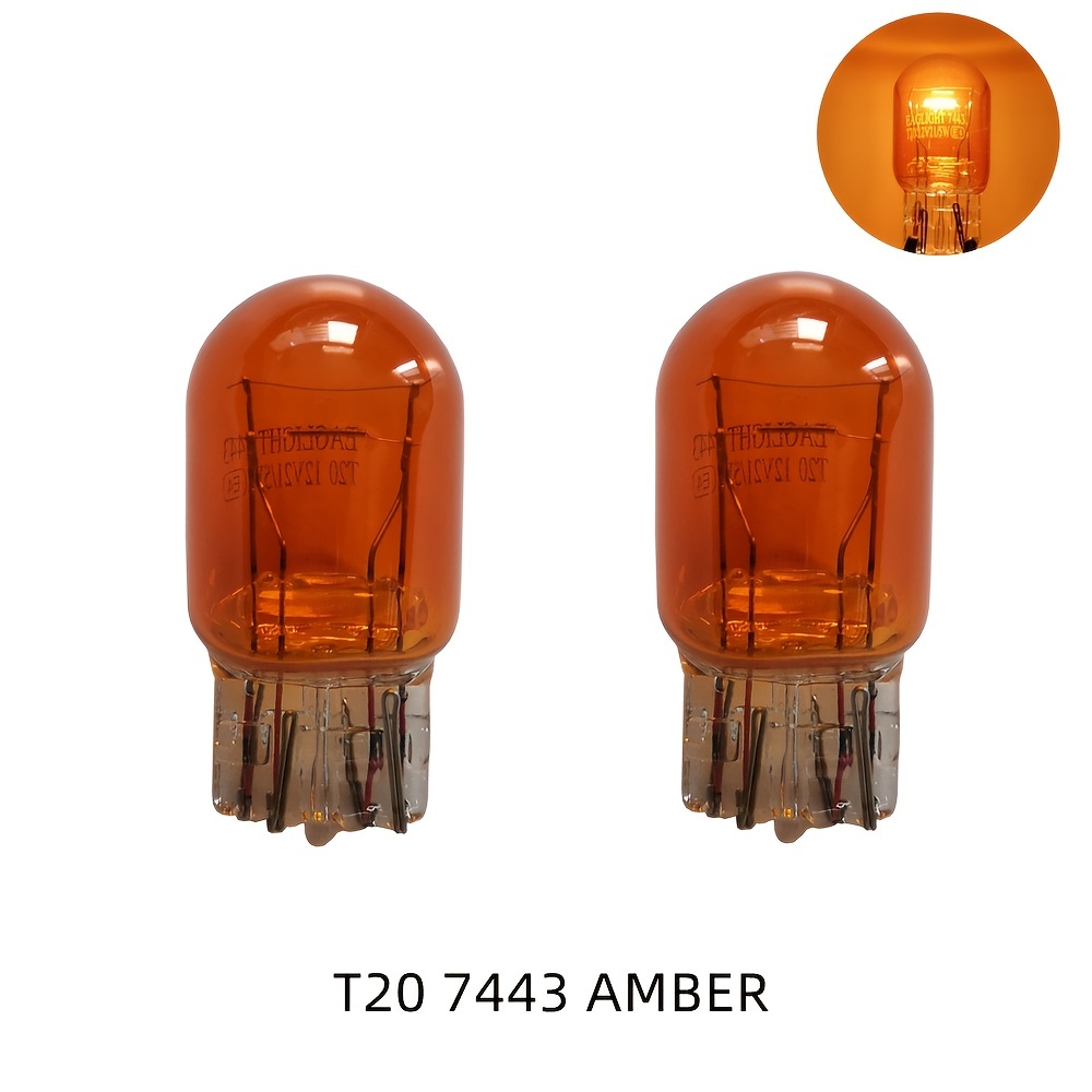 T20 7443 12v Tail Light Automobile Bulb Halogen Warning - Temu