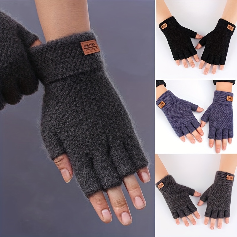Guantes de invierno para hombres y mujeres, guantes cálidos para