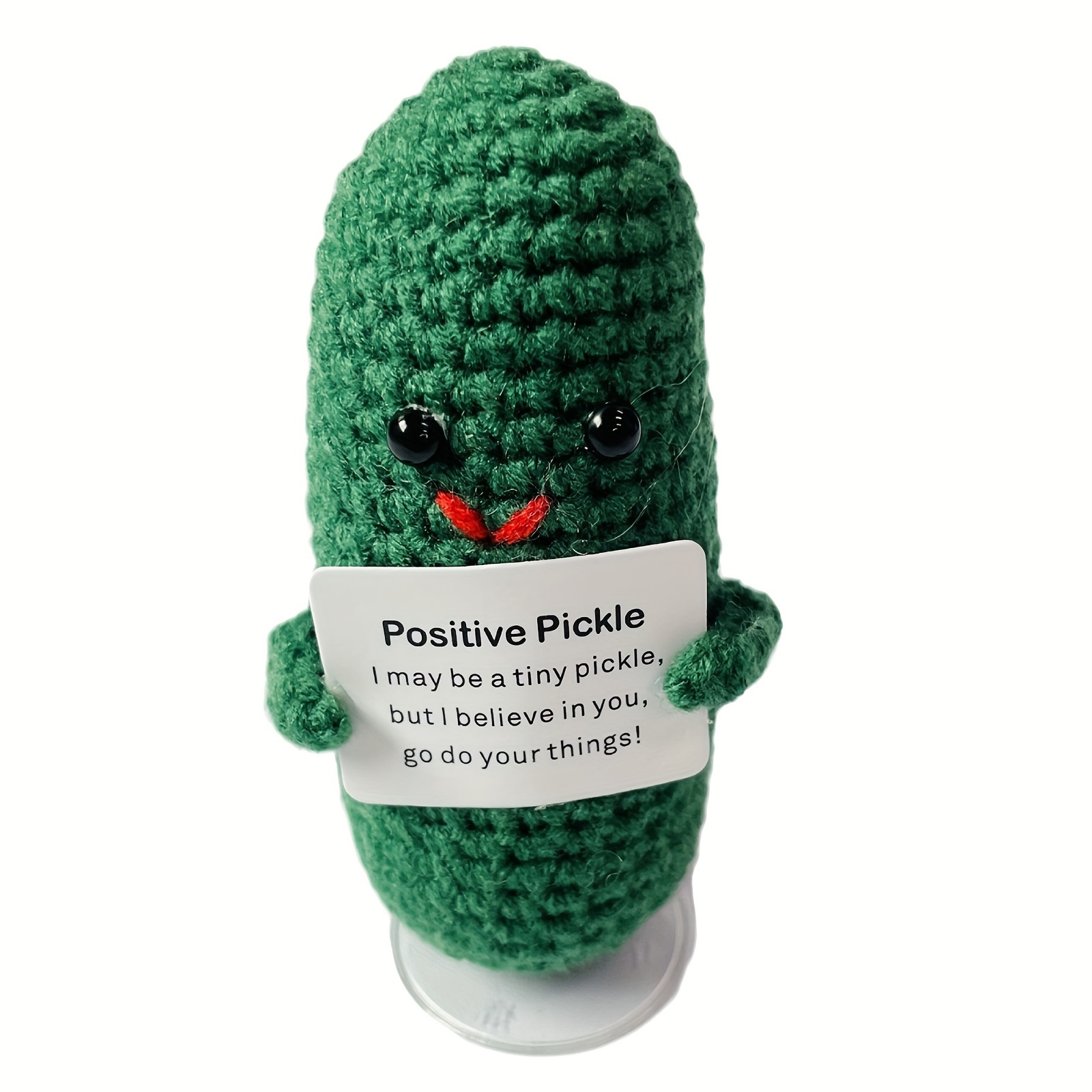 Funny Positive Potato Wool Knitted Potato Doll with Positive Card