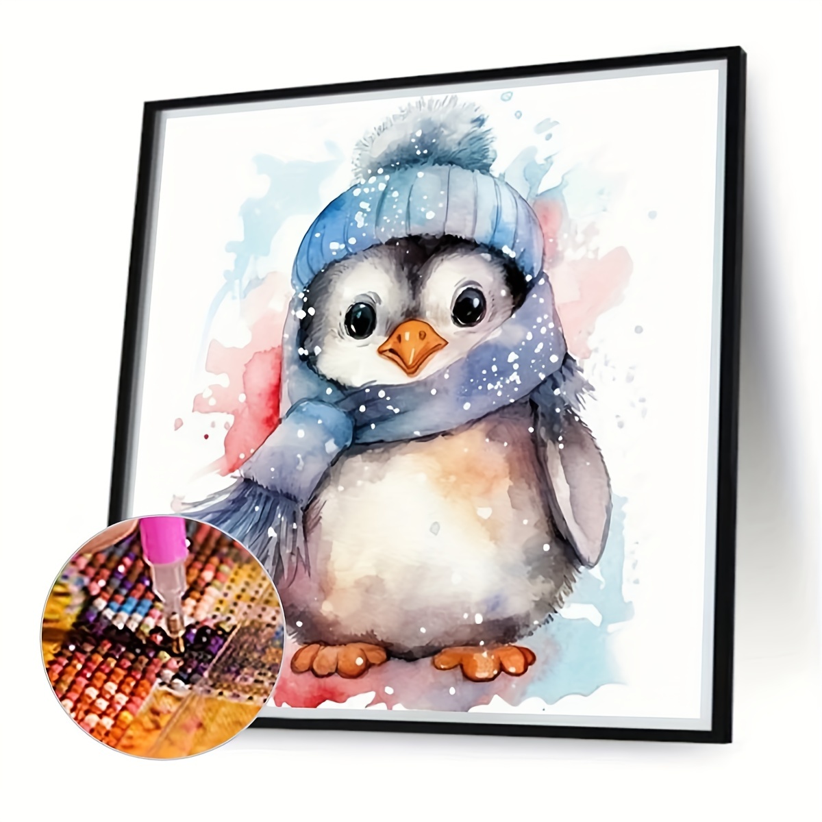 Kit Pintura Diamantes Pingüino 5d Diamond Art Set Pintura - Temu