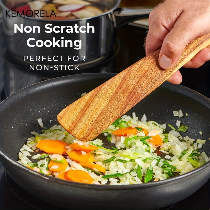 Wooden Spatulas Non stick Wood Turners For Food Frying - Temu