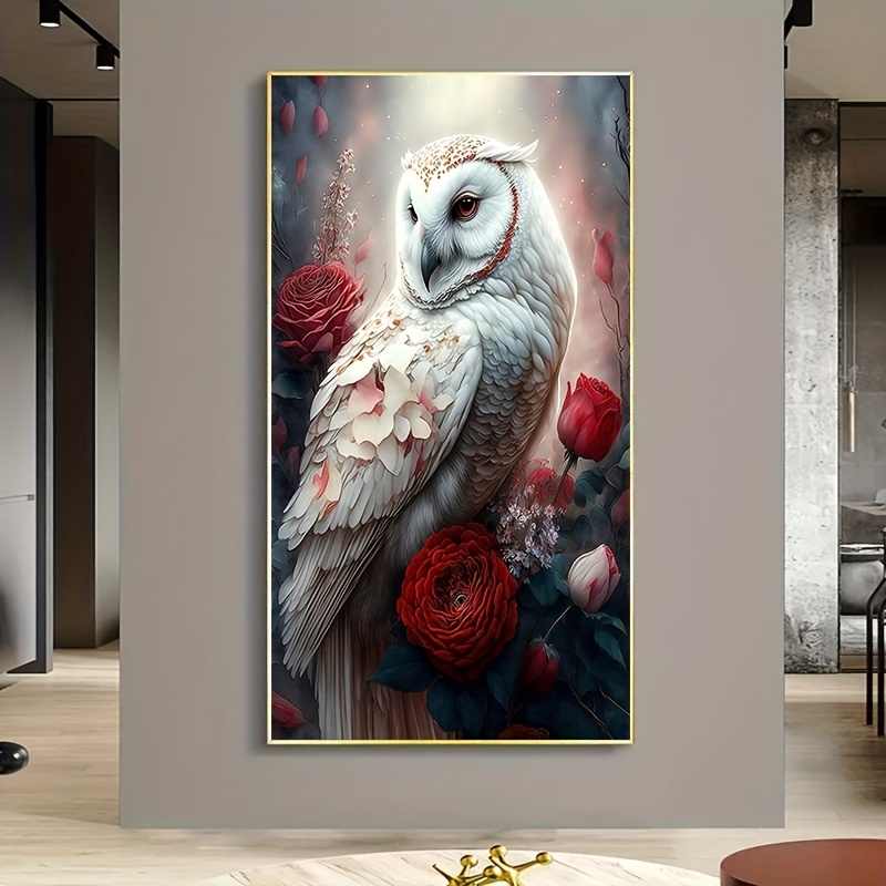 Diamond Painting Kits for Adults,Colourful Owl 5D Diamond Art Kits,DIY Full Drill Paintings with Diamonds Gem Art for Adults Home Wall Decor(Owl