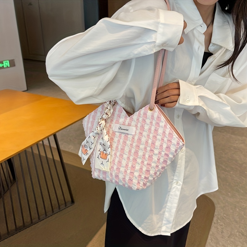 2023 New korea style simple stripe Women's Canvas Tote Bag Shopper Bags  Lady canvas Large Capacity Crossbody Shoulder Bag