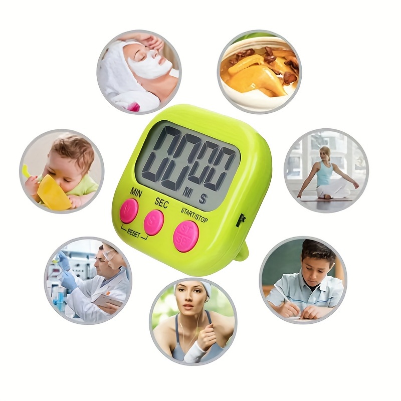 Digital Timer With 3 In 1 Clock/alarm Clock Function, Magnetic Kitchen  Timer, Countdown Stopwatch Timer, Time Management For Kitchen/study/sport  (dark