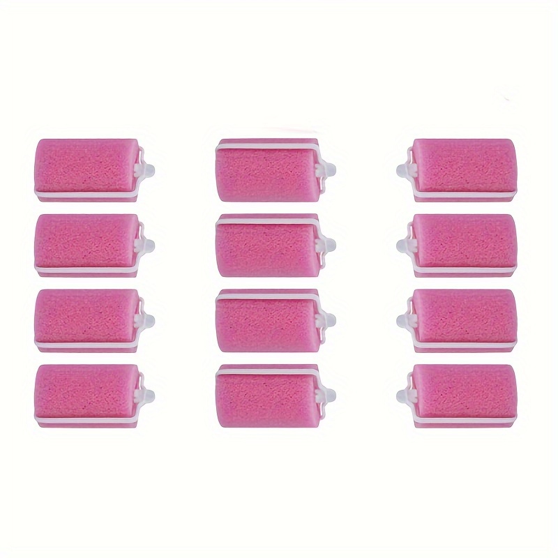 Image of 12pcs Sponge Hair Curler Large Size Small Size Soft Foam Hair Curler 32mm 38mm Hair Curler Suitable For Women And Girl, Sleep Curls, Lazy Curls, Sponge Curlers Random Size