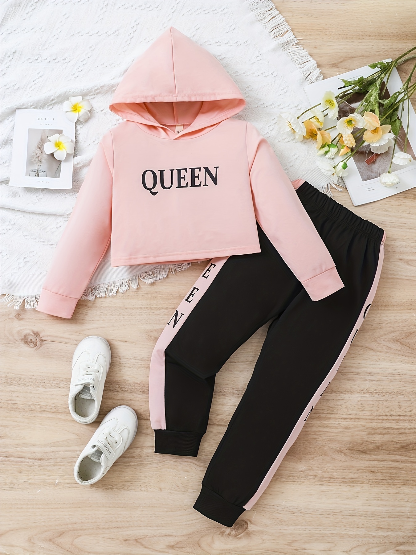 Buy Girl Fashion Hoodie And Trouser Set l Girls Trousers Sets