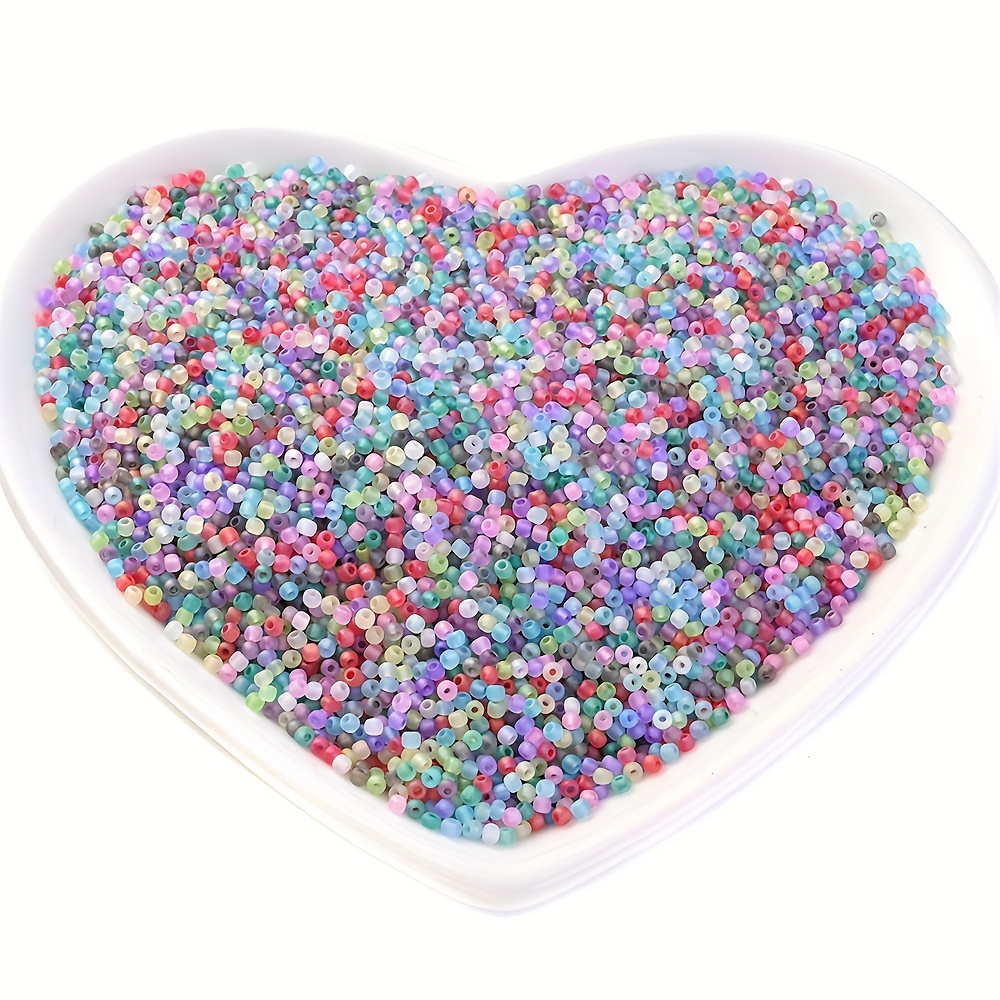 Bag Colorful Frosted Seed Beads Colorful Shiny Seed Beads - Temu