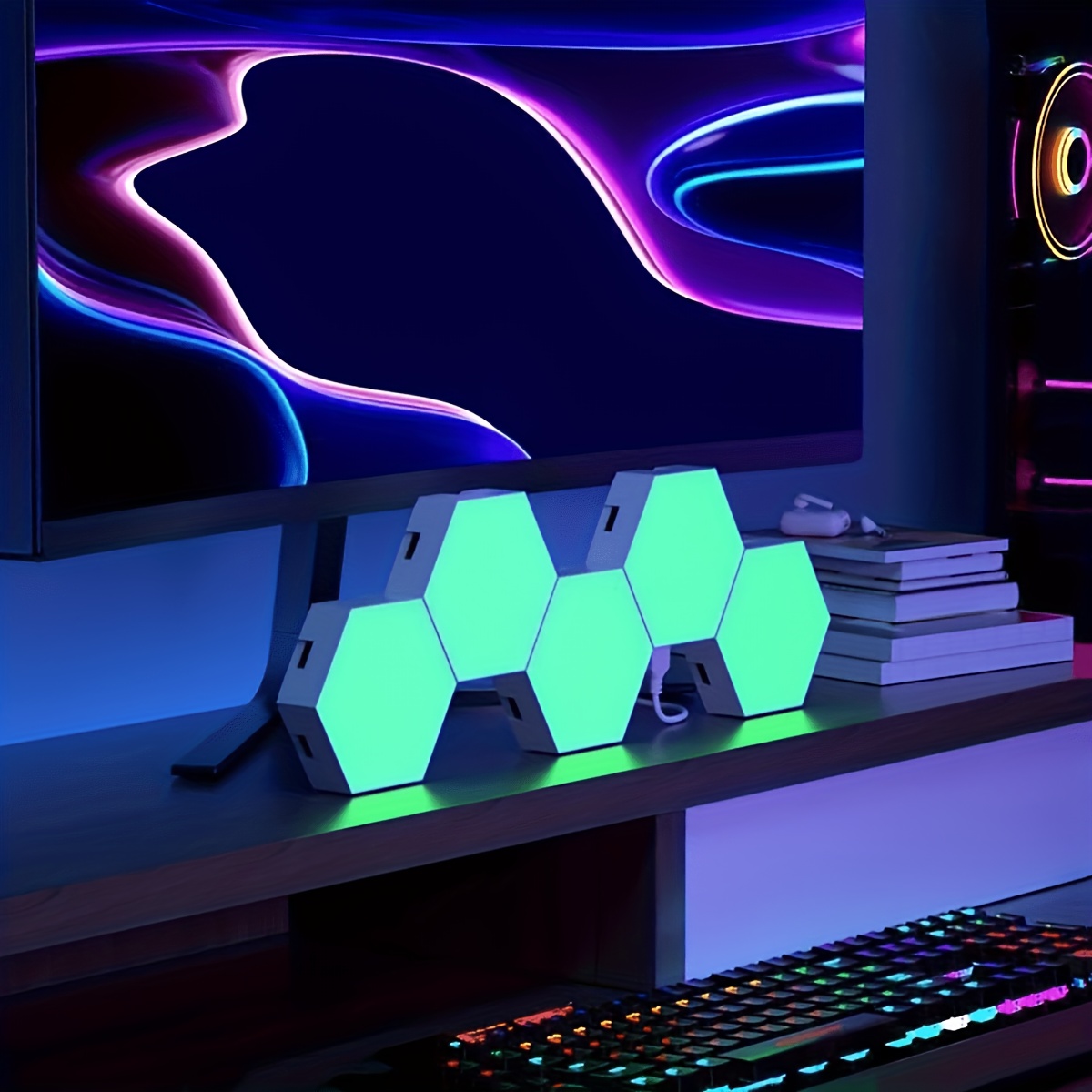 Decorazione della stanza Luce di sfondo 3d Lampada da notte Gaming Room  Desk Setup