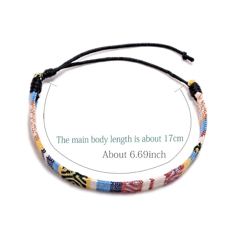 Boho Woven Bracelet Adjustable Beach Accessory