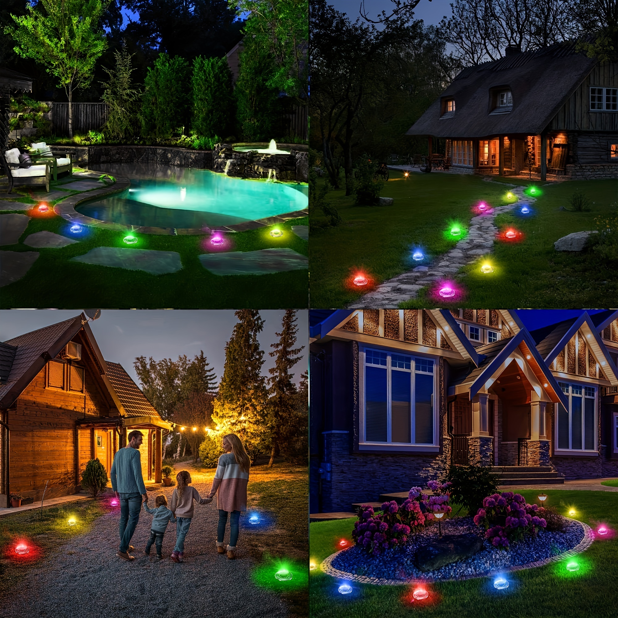 Colored led store landscape lights