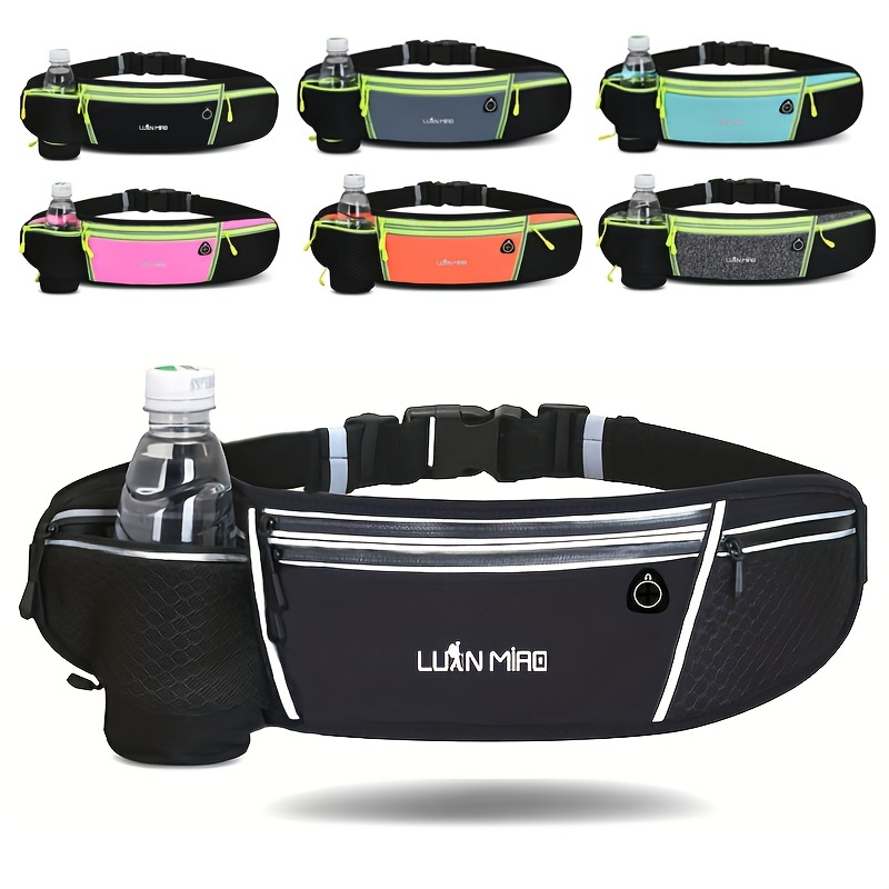 

Outdoor Sports Running Waist Bag, Mobile Phone Storage Waist Bag For Fitness Workout & Marathon, Multifunctional Water Bottle Storage Bag, Adjustable Elastic Waist Bag