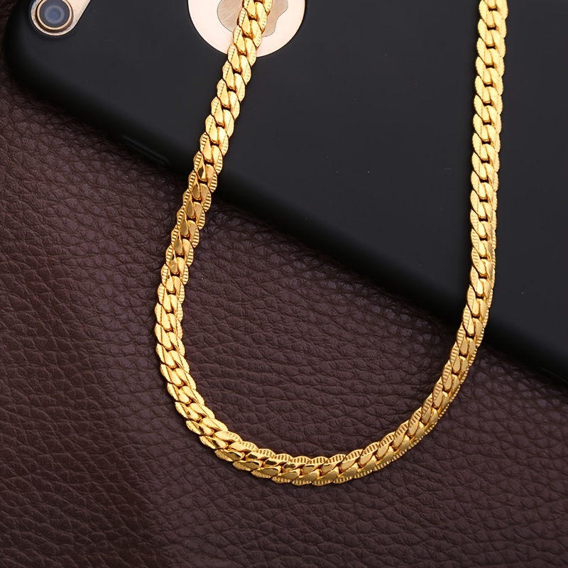 Men's 18K Plated Cuban Link Chain Necklace
