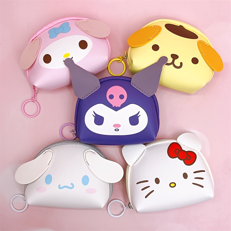 Kuromi Coin Purse Keychain Anime Kawaii Animal Wallet - Temu