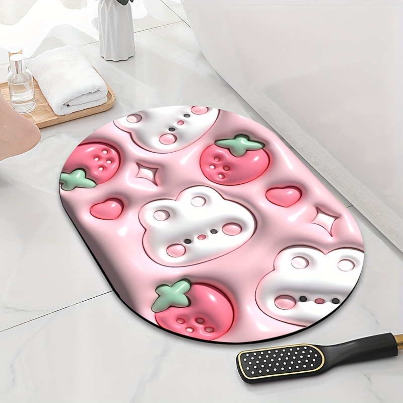 Small Fresh Expansion Flower Diatom Mud Floor Mat Bathroom