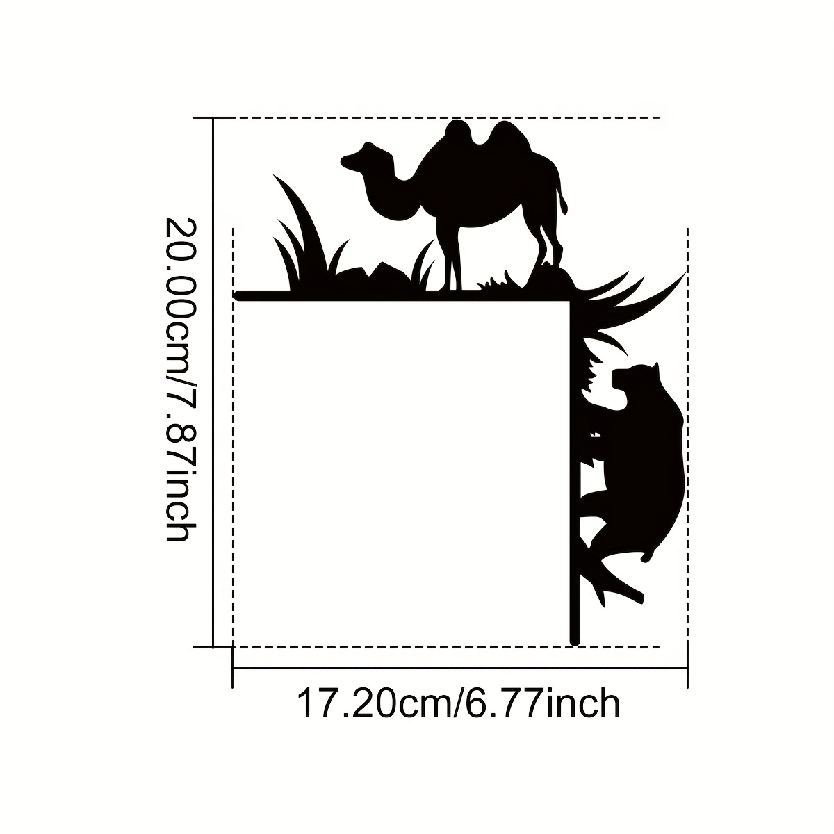 Metal Camel And Bear Decorative Wall Stickers Door Corner Decorations ...