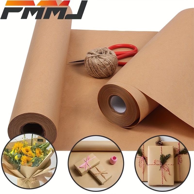 1 Roll of Wrapping Paper Craft Paper Brown Kraft Paper Roll DIY Crafts  Making Paper Gift Material - AliExpress