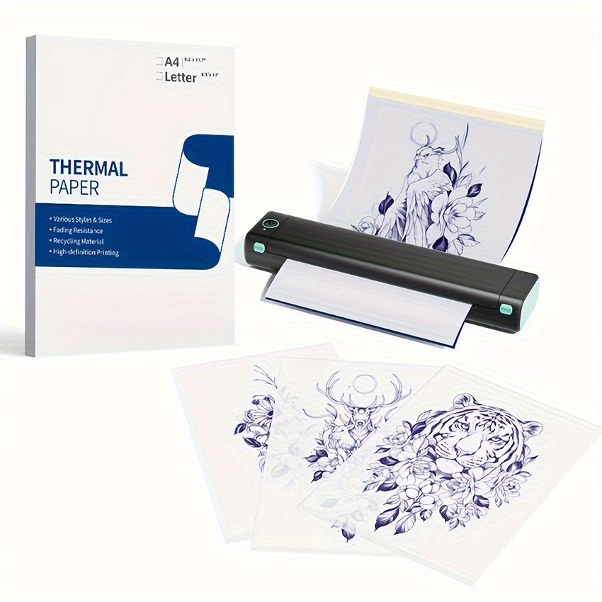 10 Sheets Tattoo Transfer Paper A4 Paper Tattoo Stencil Printer Paper Sheet  Copy Paper for A4 Thermal Printer Tattoo Machine