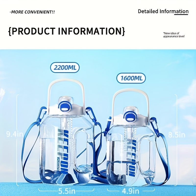2400ml Outdoor Sports Large Water Cup Gym Portable Ton Barrel Fitness  Drinkware Kettle Transparent Water Bottles Free Shipping - AliExpress