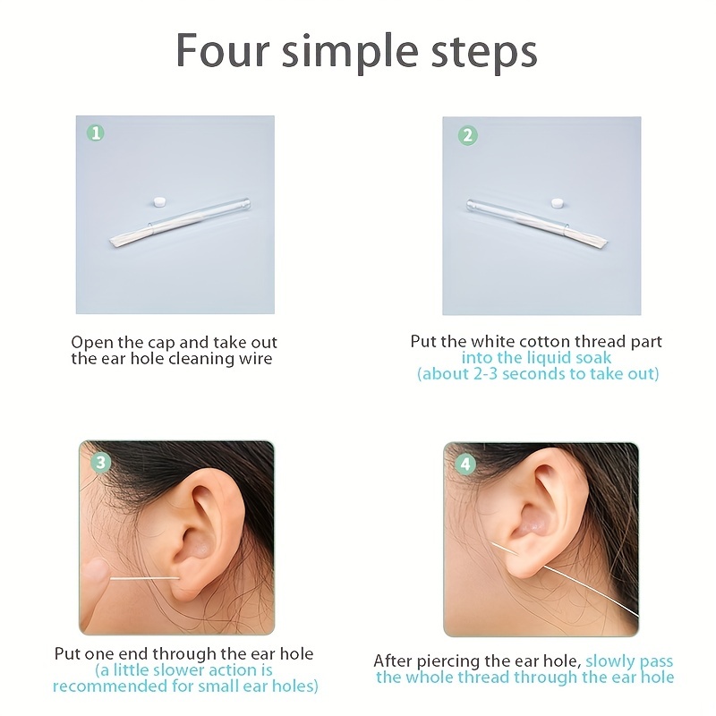 Ear Piercing Floss Earring Hole Cleaning Disposable Piercing - Temu Spain