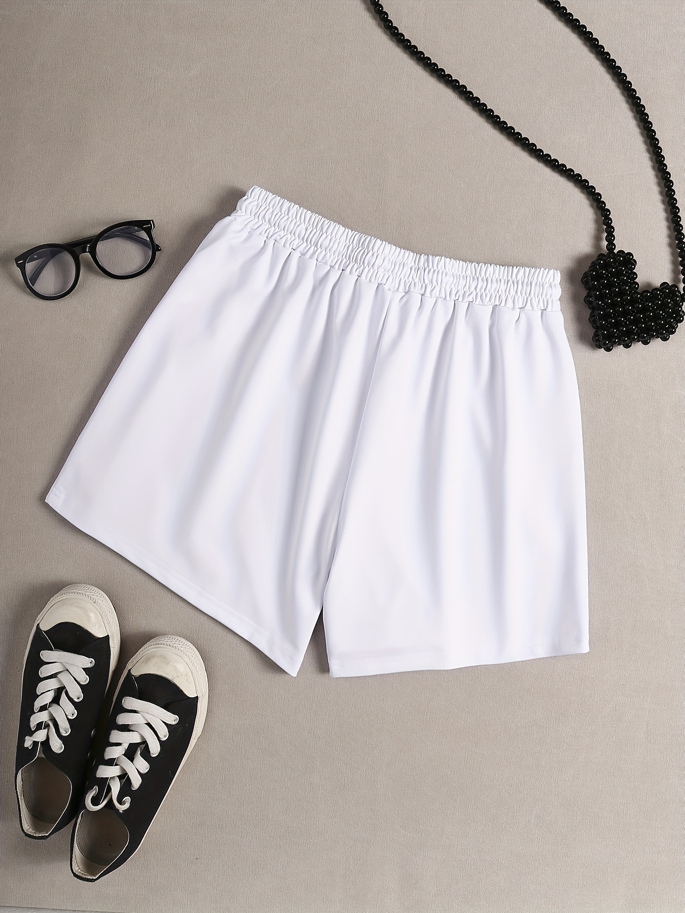 Comfy Drawstring Sleep Bottoms Elastic Waistband Women's Shorts