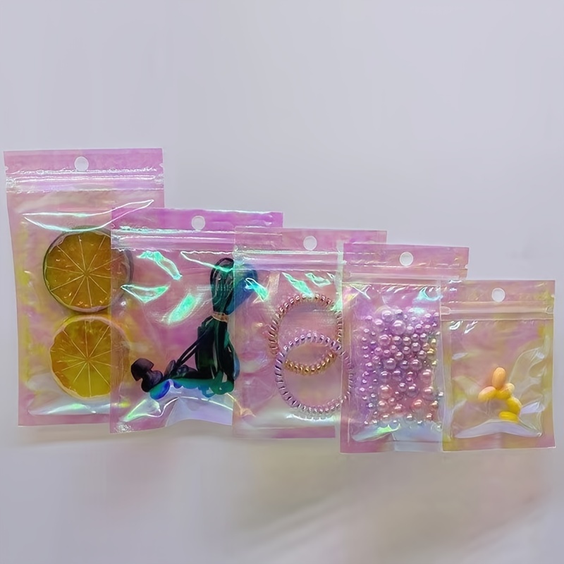 Colorful Self sealing Jewelry Bags Rainbow Film Aluminum - Temu
