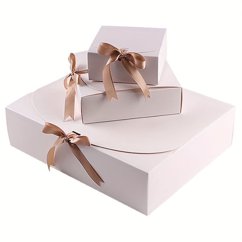 Paquete de 100 cajas de regalo pequeñas, cajas de regalo de 4 x 4 x 4  pulgadas, cajas de regalo de papel dorado con tapas para regalos,  manualidades