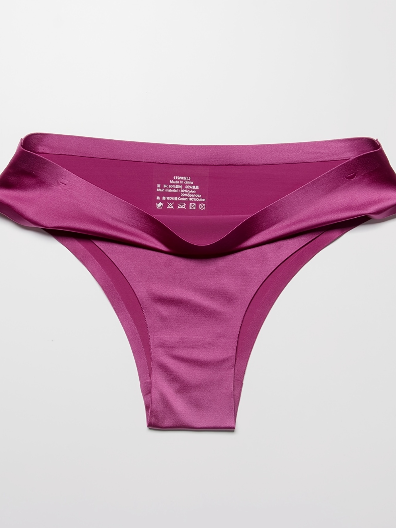 Victoria's Secret Sexy PINK Thong Pantie Seamless Stretch Purple