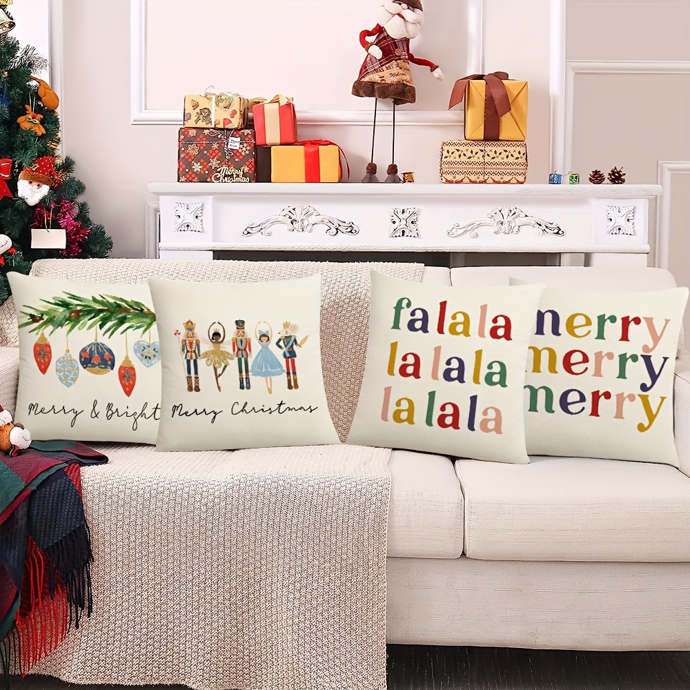 Christmas Pillow Covers Nutcracker Christmas Tree - Temu