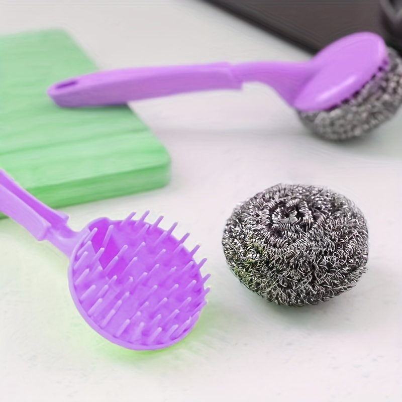 Stainless Steel Wire Ball Brush Kitchen Brush Set Stainless - Temu