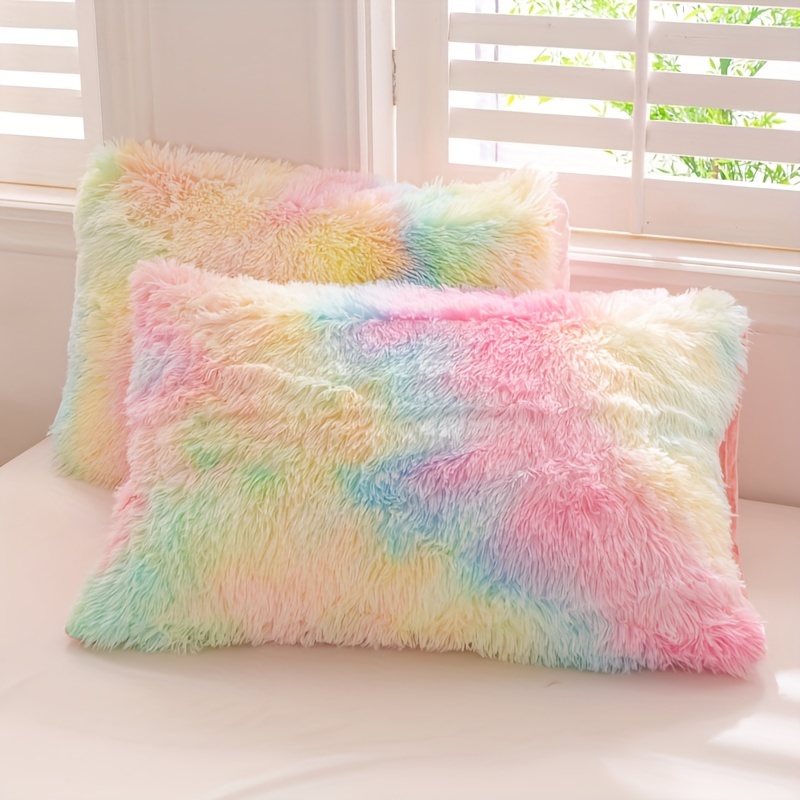 3pcs y2k tie dye plush duvet cover set 1 duvet cover 2 pillowcase soft warm bedding set details 9