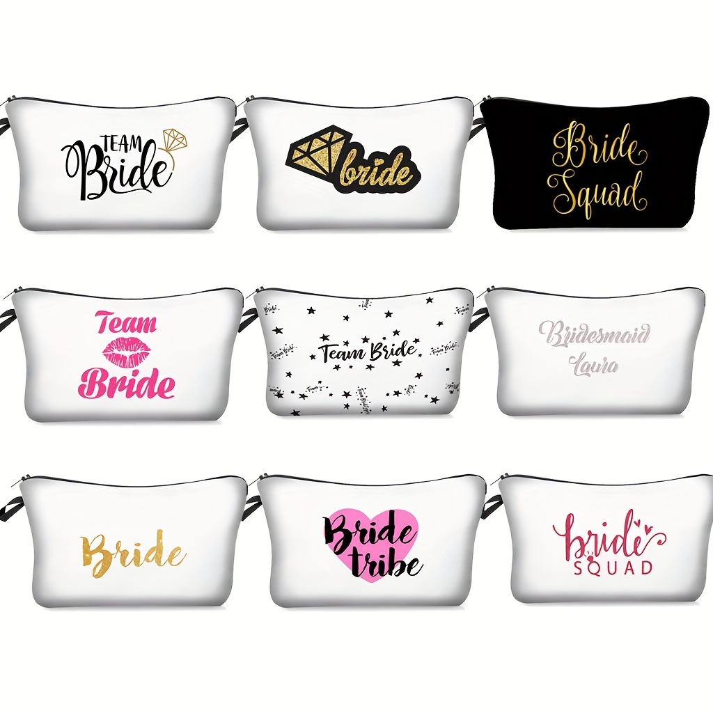 Bride Squad Bridesmaid Makeup Bag Cosmetic Organizer Toiletries Bag Makeup