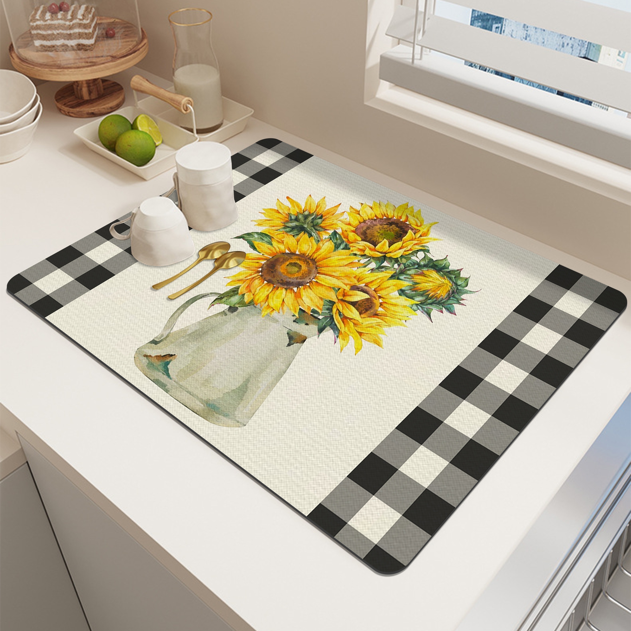 Dish Drying Pad, Kitchen Countertop Absorbent Pad, Washstand Drain Mat,  Soft Diatom Mud Faucet Absorbent Mat, Toilet Washstand Cup Mat, Toilet  Anti-water Absorption Mat, Kitchen Accessories, Bathroom Accessories - Temu