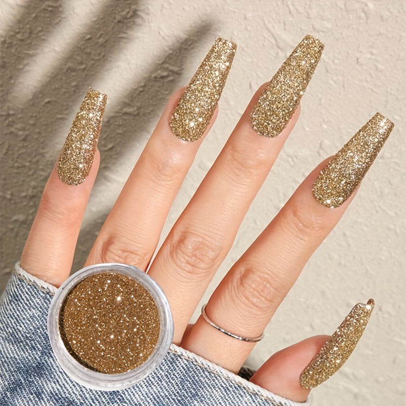 Ultra Fine Holographic Nail Art Glitter Dust Golden - Temu