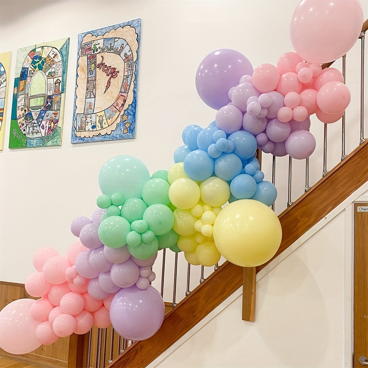 Gender Reveal Balloon Garland for Rainbow Baby 