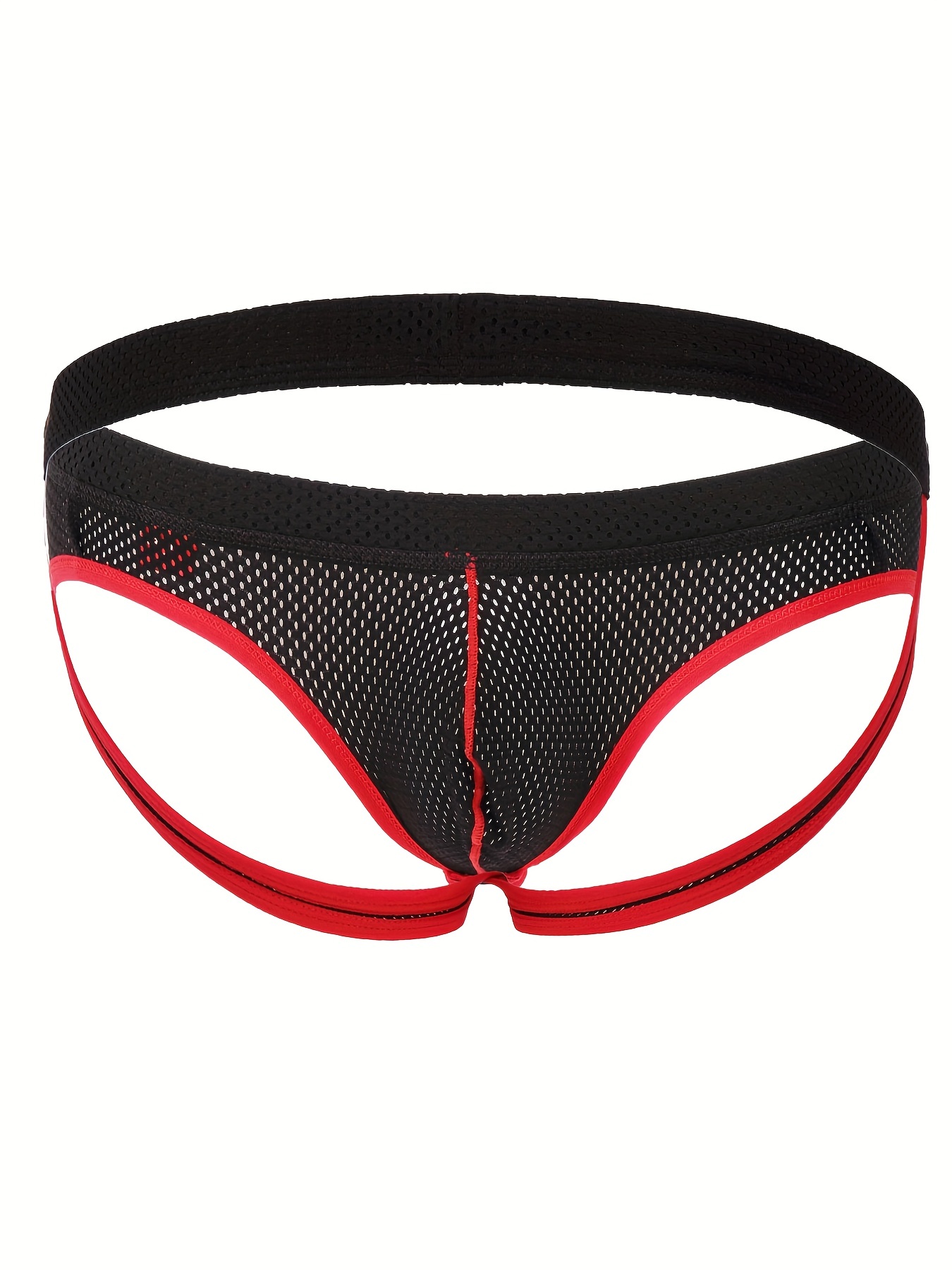 FULLSCHARM Men's Classical Breathable Mesh Jockstrap Underwear Ideal  Athletic Supporter, Black/White/Red, Medium : : Sports & Outdoors