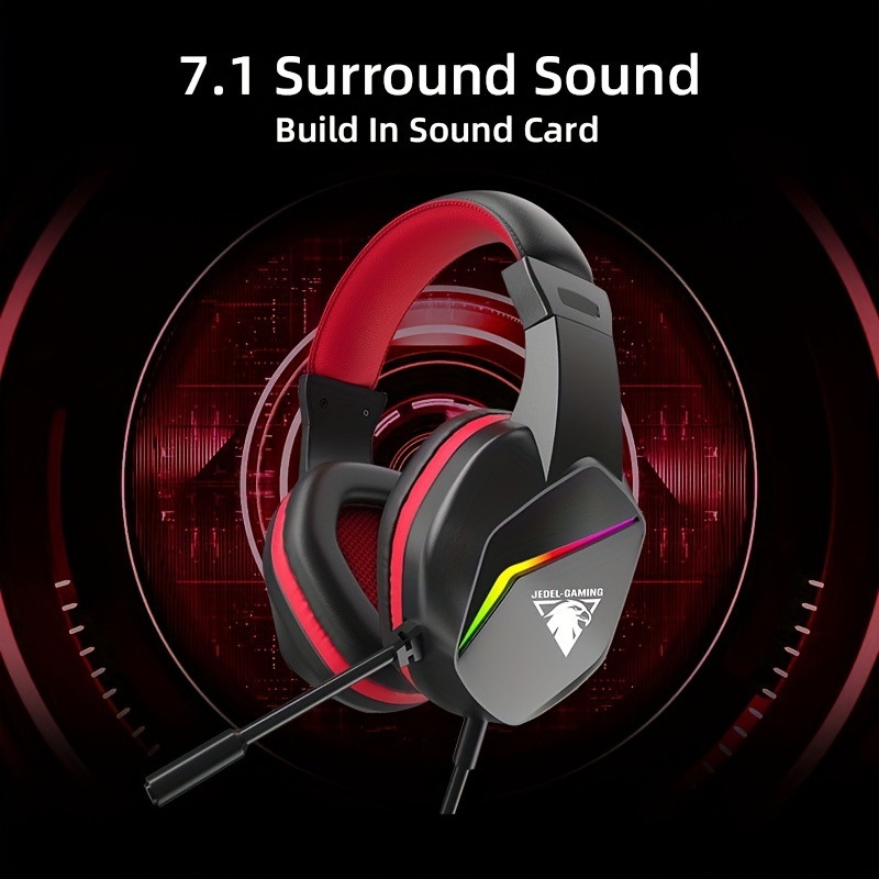 Jedel Gaming: Usb 7.1 Surround Stereo Sound Gaming Headset - Temu