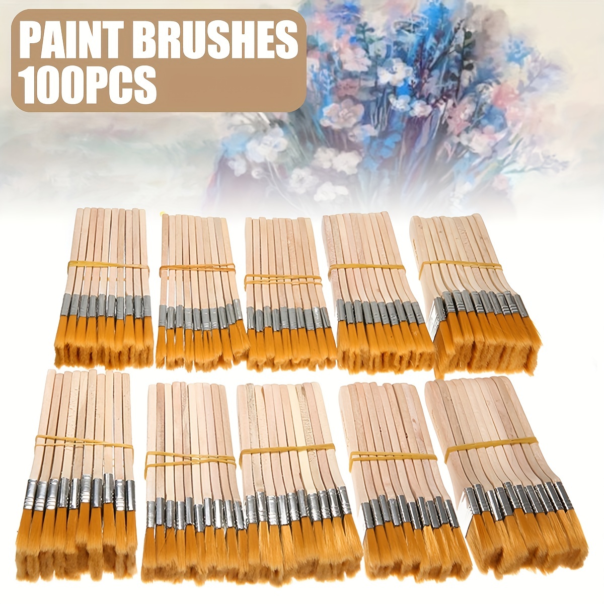 Paint Brush For Walls Flat Paint Brush Wall Paint Brushes - Temu