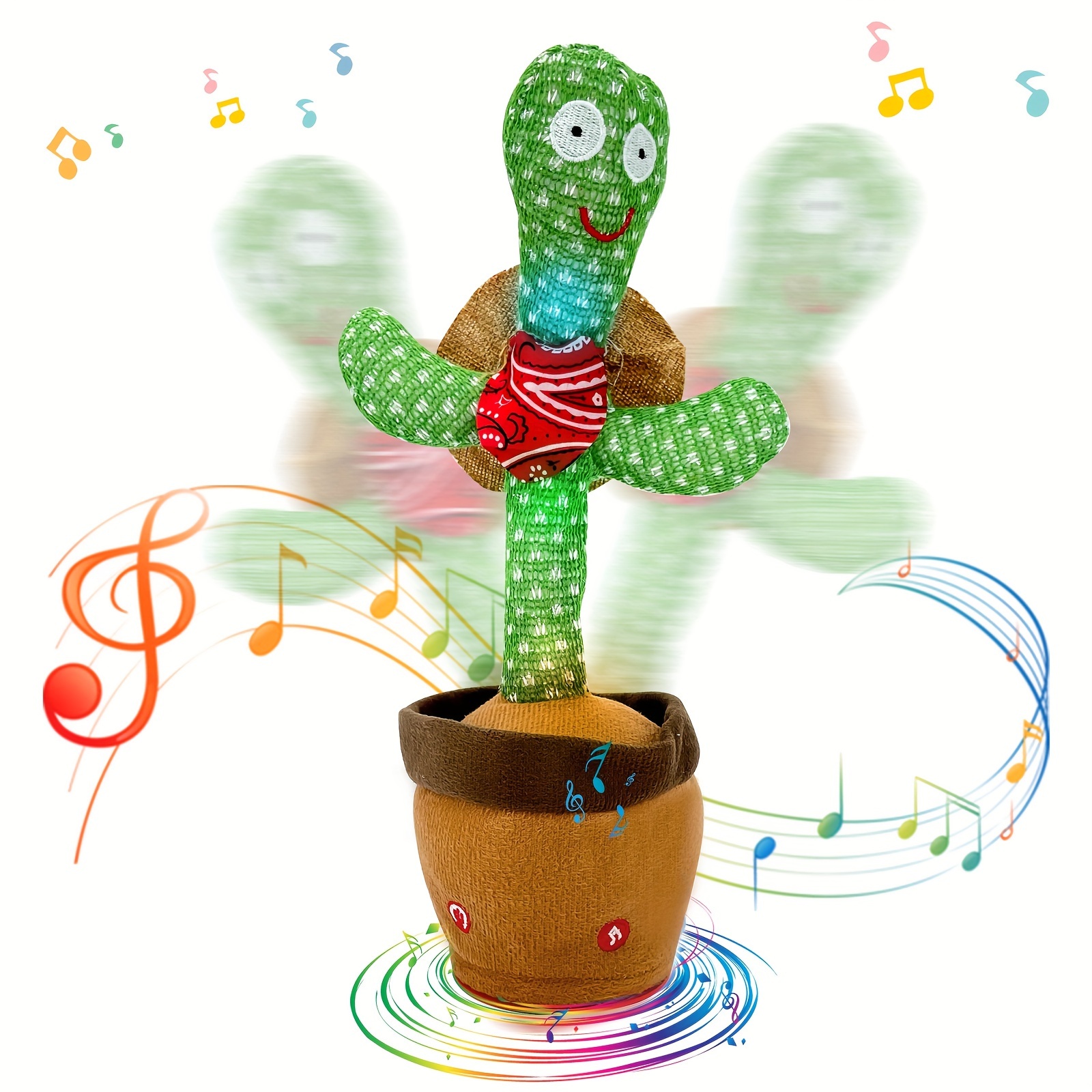Dancing Cactus Cactus Toy With Hat Recording And Repeating - Temu