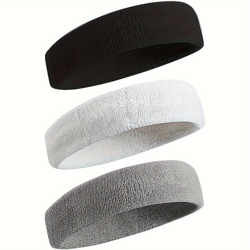 

3pcs Sports Sweatband, Unisex Fitness Headband, Suitable For Sports, Tennis & Gym Workout