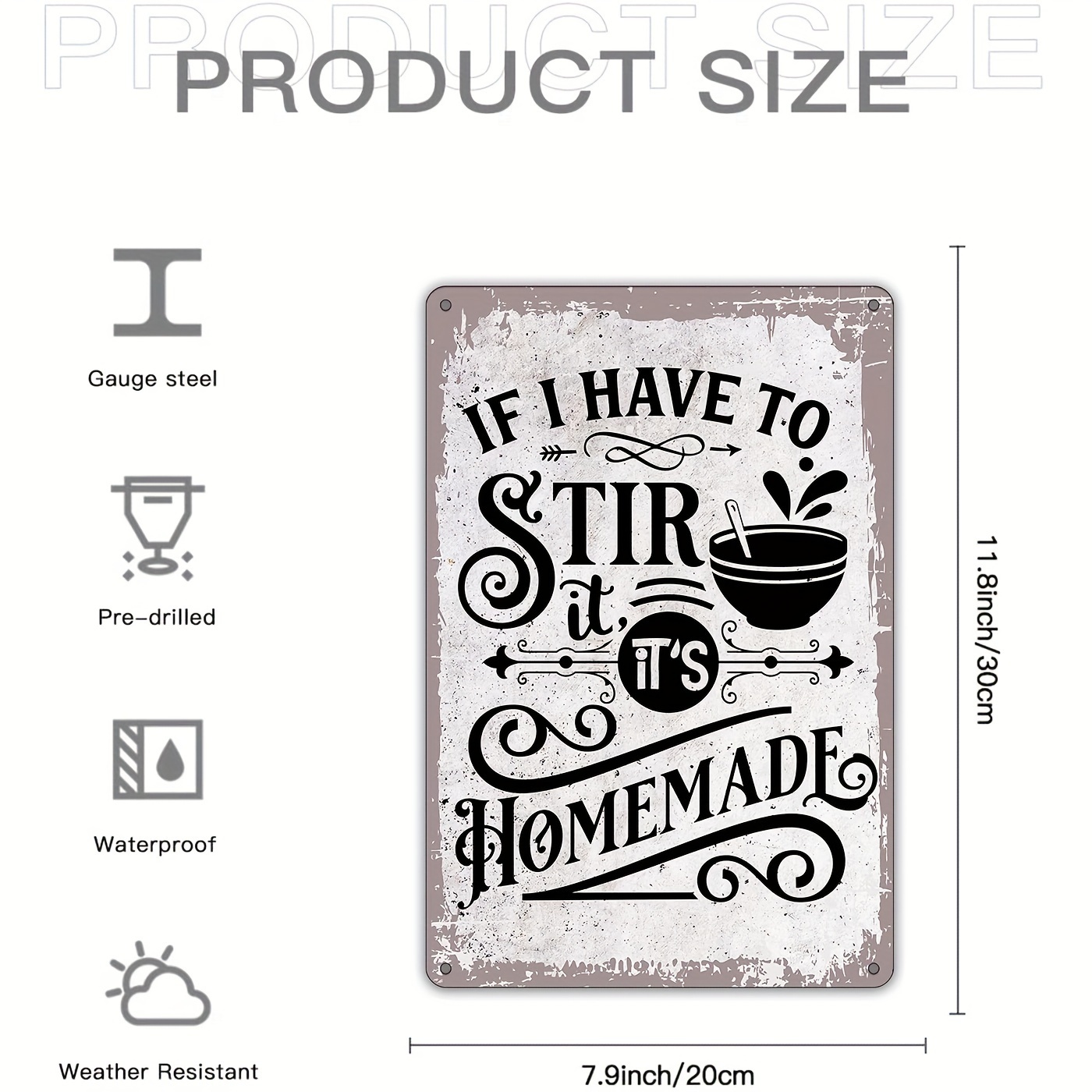 Funny Kitchen Quote If I Have To Stir It It's Homemade Metal Tin Sign Wall  Decor Retro Kitchen Signs With Sayings For Home Kitchen Decor Gifts