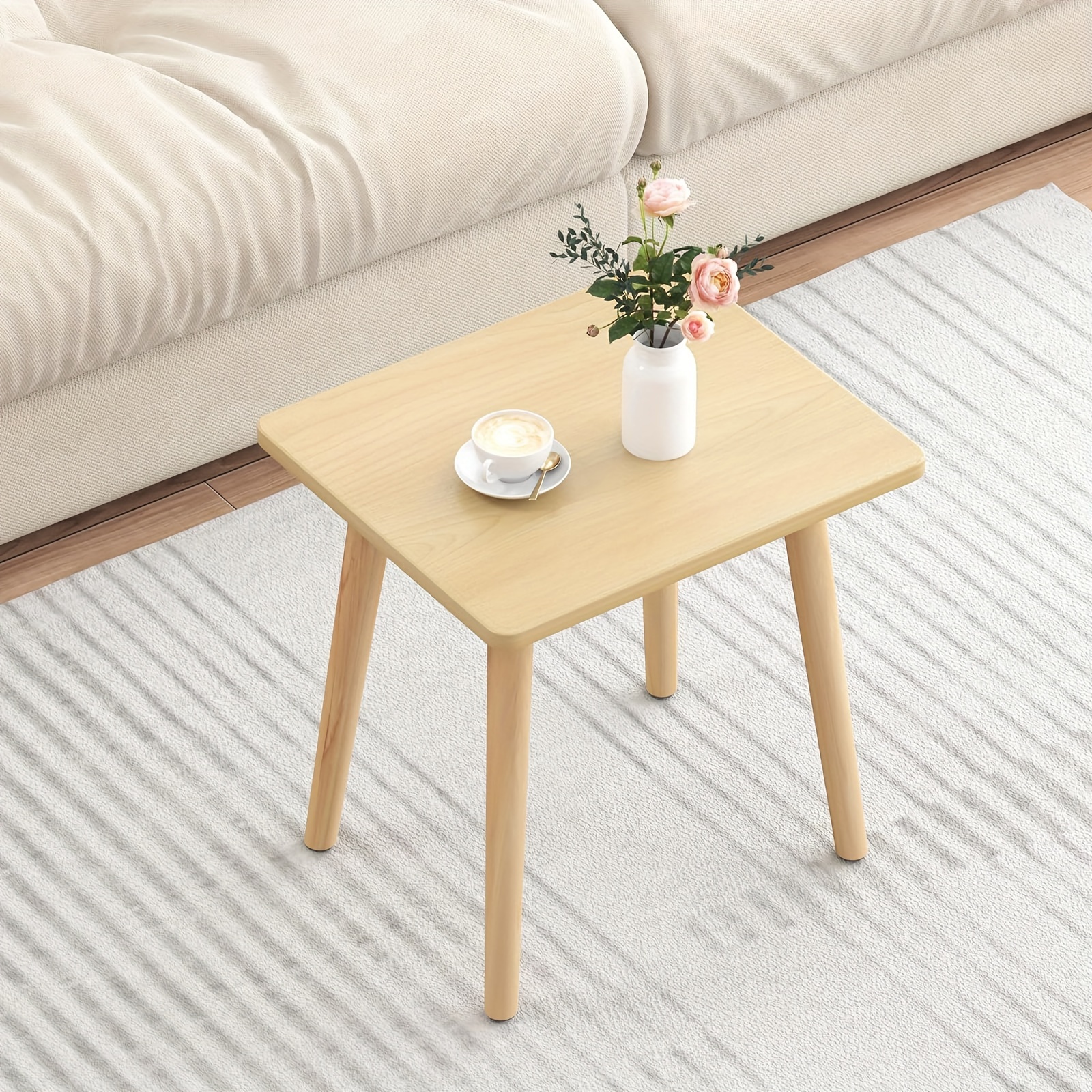 Contemporary accent side end table with drawer small sofa wooden best sale table