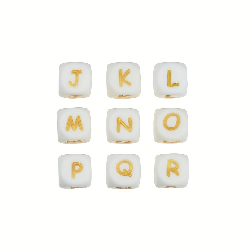Silicone Cube Letter Beads Mixed Color Multi Styles Loose - Temu