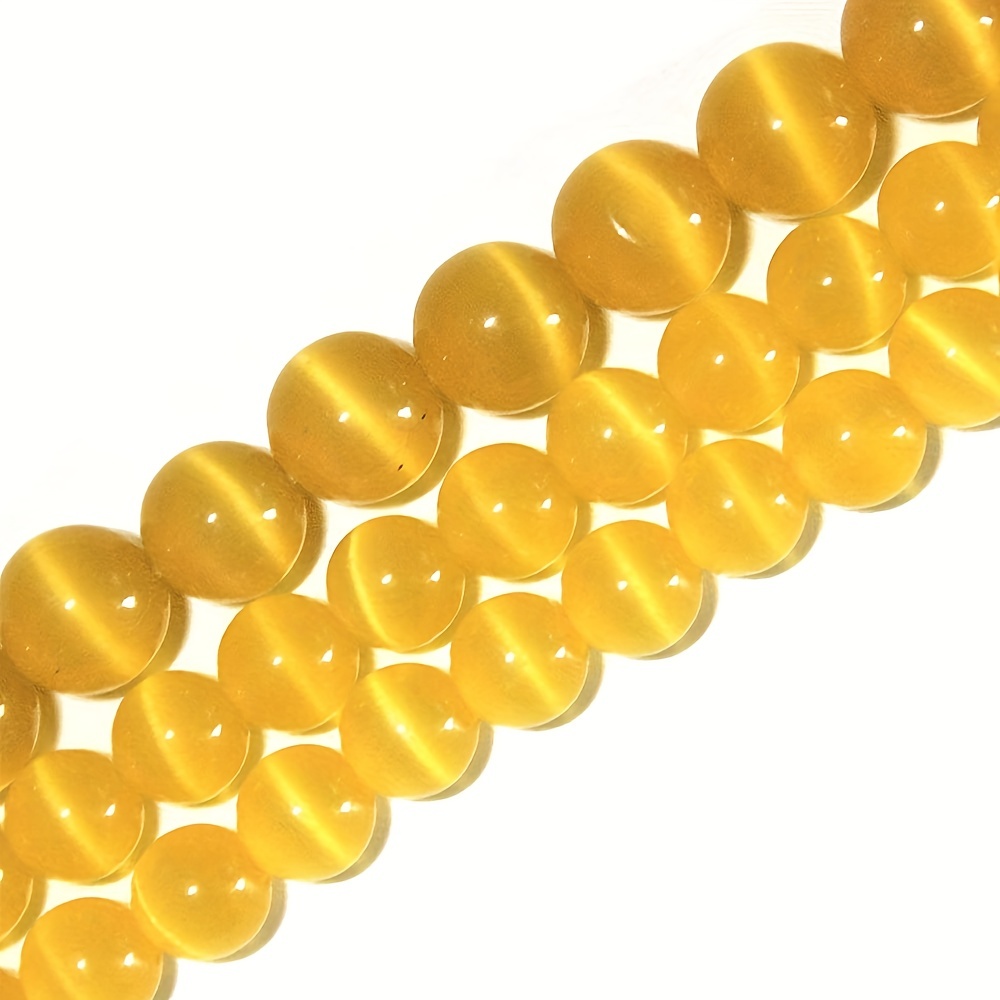 6mm 10mm Golden Cat's Eye Beads for DIY Jewelry Making
