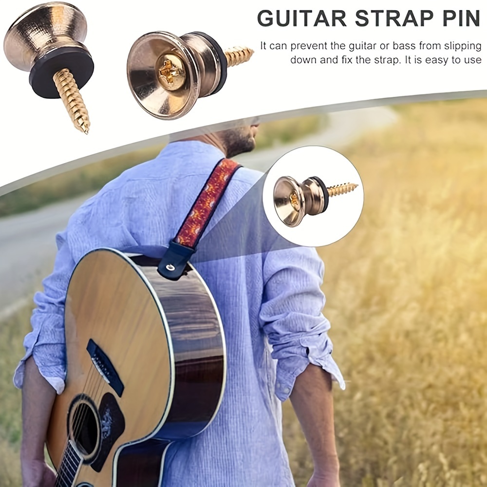 FLEOR 2PCS Flat Head Guitare Basse Strap Locks Straplocks | iknmusic